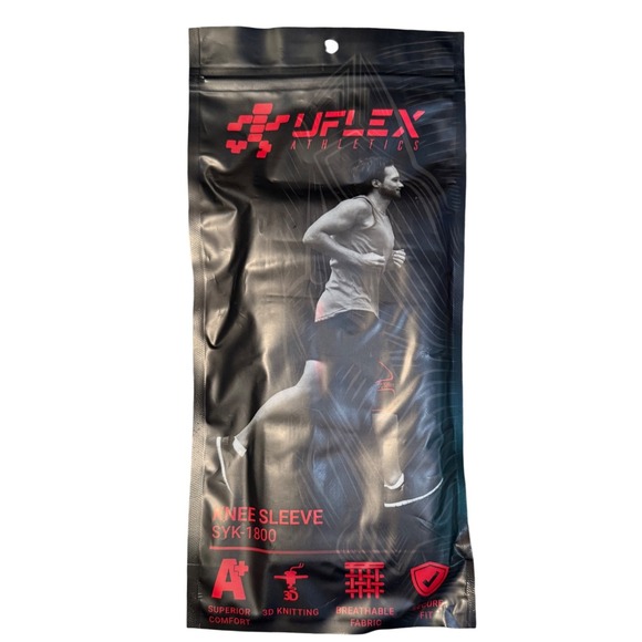 UFlex Athletics Knee Sleeve Support Compression Breathable 3D Knitting XL brace - Picture 1 of 2